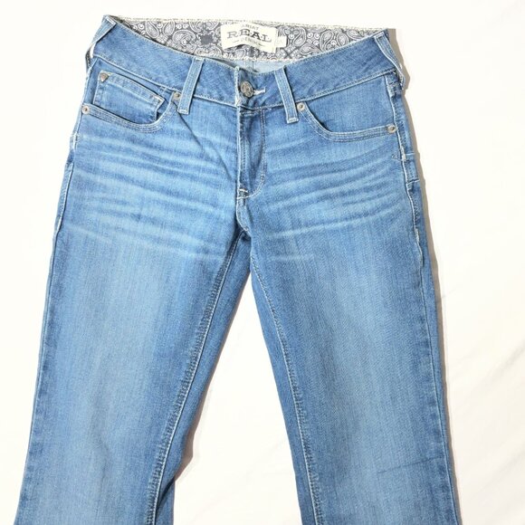 Ariat Womens Real Denim Bootcut Jeans Size 27L Medium Wash Stretch Casual - Picture 4 of 14